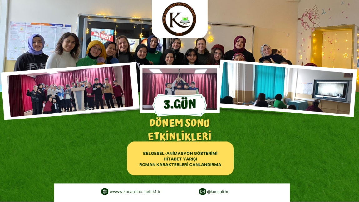 Dönem Sonu 3.Gün Etkinliklerimiz Bir Başka Güzeldi