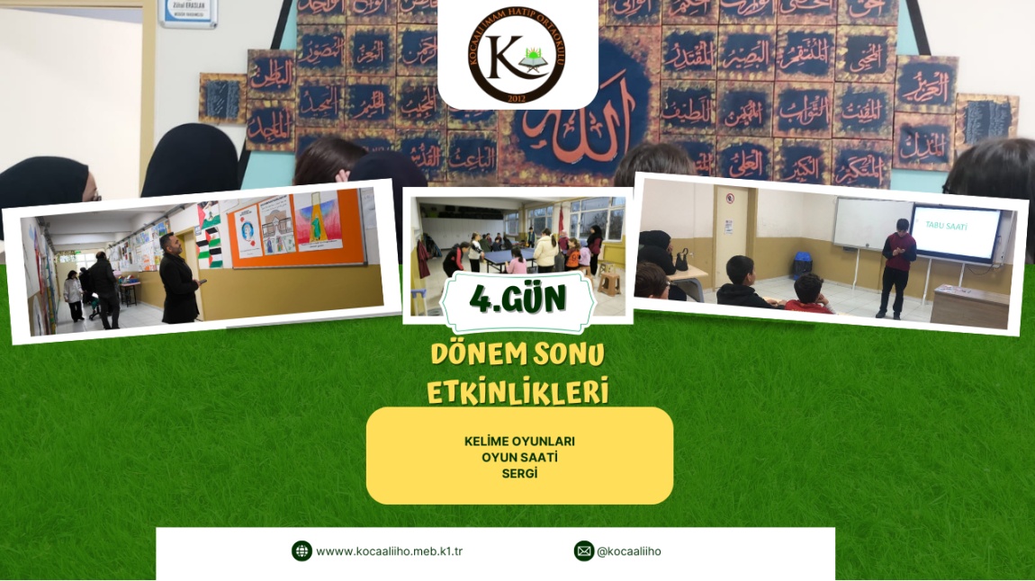 Dönem Sonu 4.Gün Etkinliklerimiz İle Dönemi Sona Erdiriyoruz    