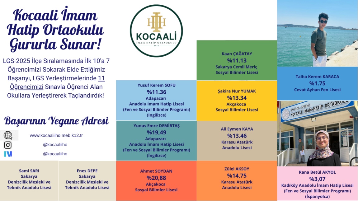 Kocaali İmam Hatip Ortaokulu Gururla Sunar
